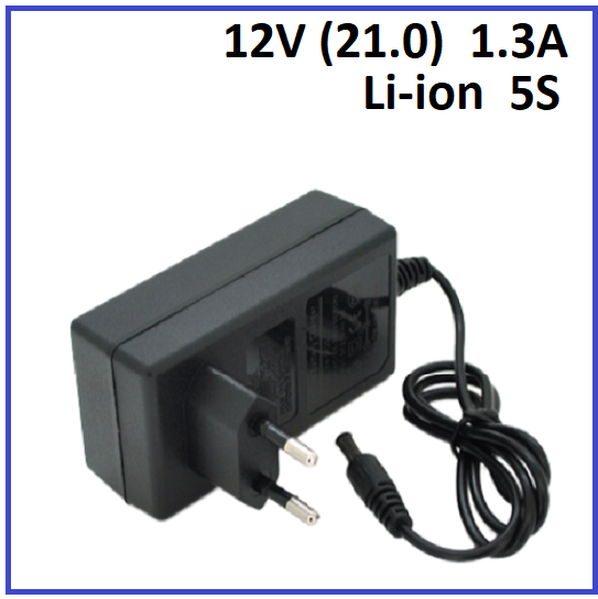 Зарядний пристрій для акумуляторів Li-ion 12V (21.0) 5S до 1.3A штекер 5.5х2.5
