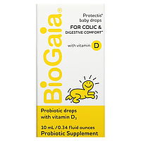 Пробиотик для детей с витамином D (Protectis baby drops for colic & digestive comfort with vitamin D3) 100 млн