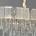 Сучасна кришталева люстра на 10 ламп Е14 колір каркасу золотий D-438-800x300GD, фото 2