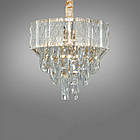 Сучасна кришталева люстра на 10 ламп Е14 колір каркасу золотий D-438-800x300GD, фото 3