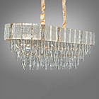 Сучасна кришталева люстра на 10 ламп Е14 колір каркасу золотий D-438-800x300GD, фото 4