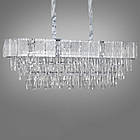 Сучасна кришталева люстра на 10 ламп Е14 колір каркасу хром D-438-800x300CH, фото 2
