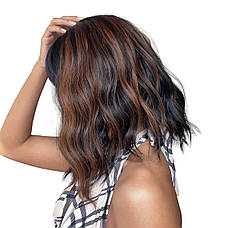 Перука Natural каштанова хвиляста, термоволокно DC056-1, фото 4