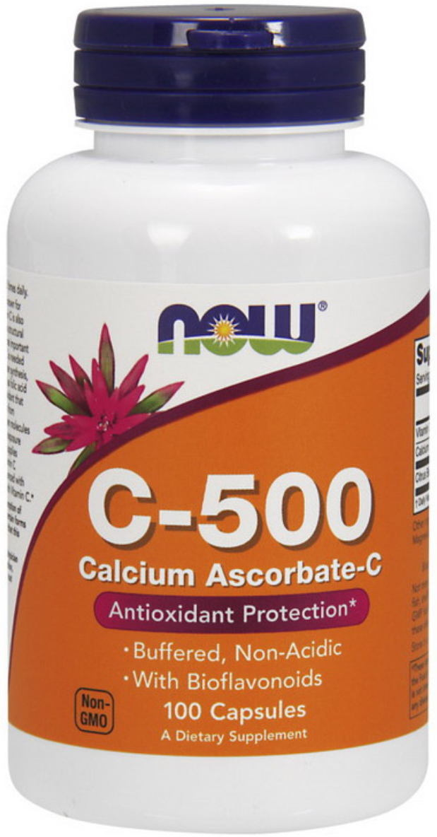 Аскорбат кальцію NOW C-500 Calcium Ascorbate-C 100 капс