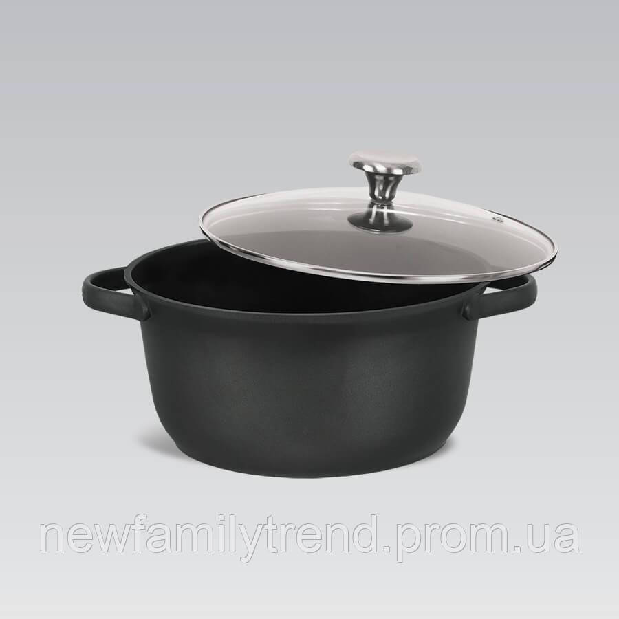 Каструля з антипригарним подвійним покриттям 4.6 л 24 см Maestro MR-4027-24 Індукційний казан, фото 1