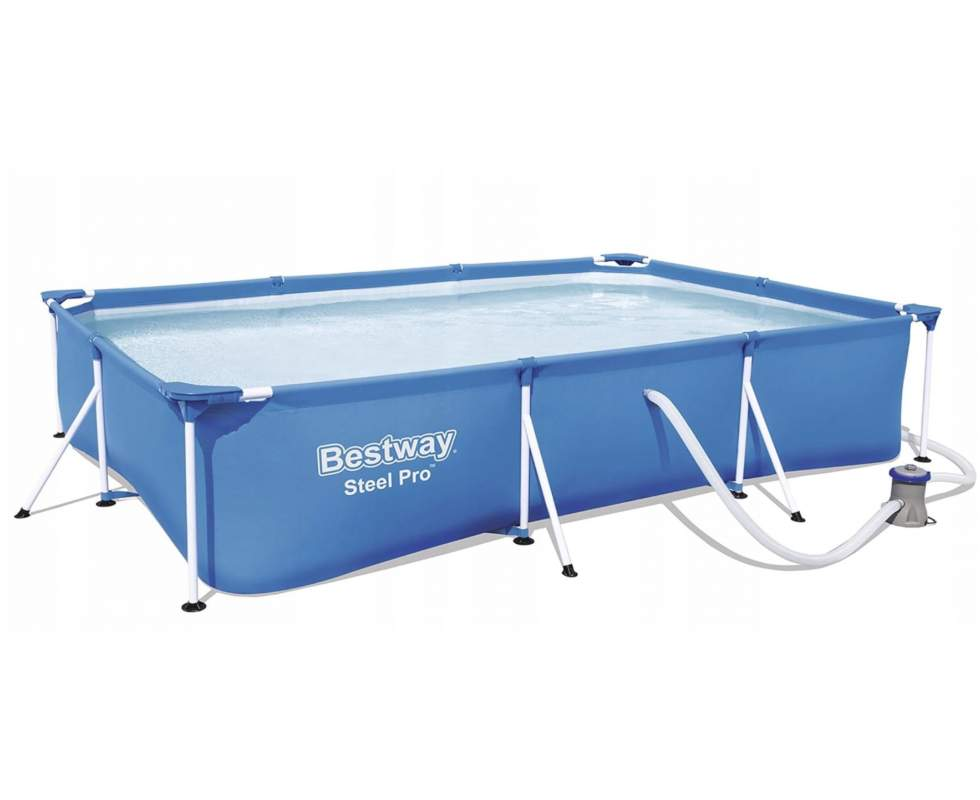 Каркасний басейн Bestway 56411 (66*201*300 см., об'єм 3300 л., картриджний фільтр-насос 1250 л/год)