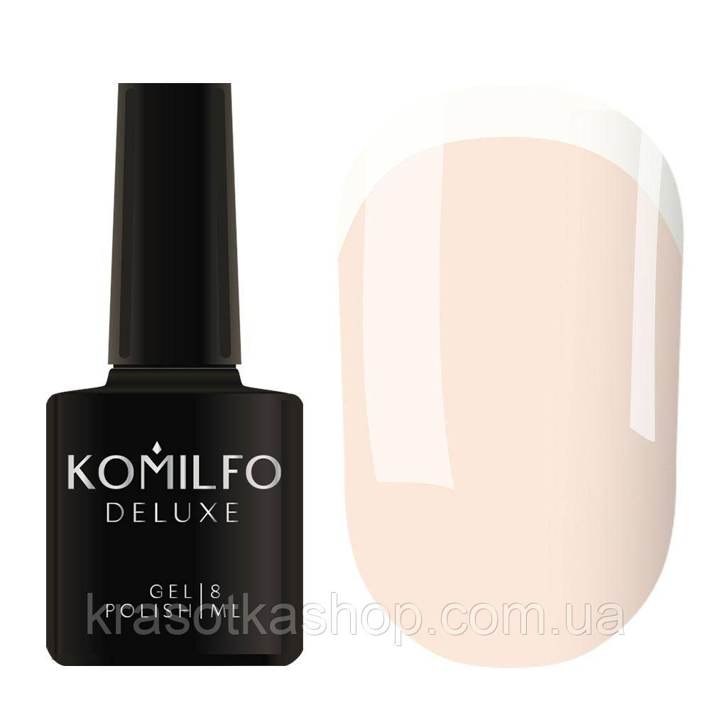 Гель-лак French Collection F003 (блідий персиково-рожевий, емаль, для френча) Komilfo, 8 мл