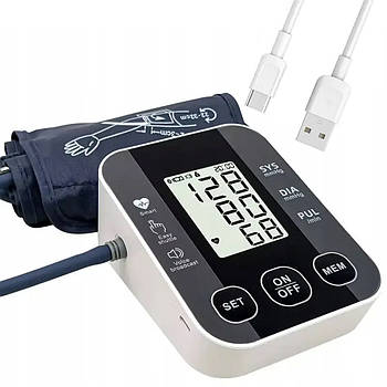 Автоматичний тонометр з дисплеєм, від батарейок і USB, BR-510 / Апарат для вимірювання тиску