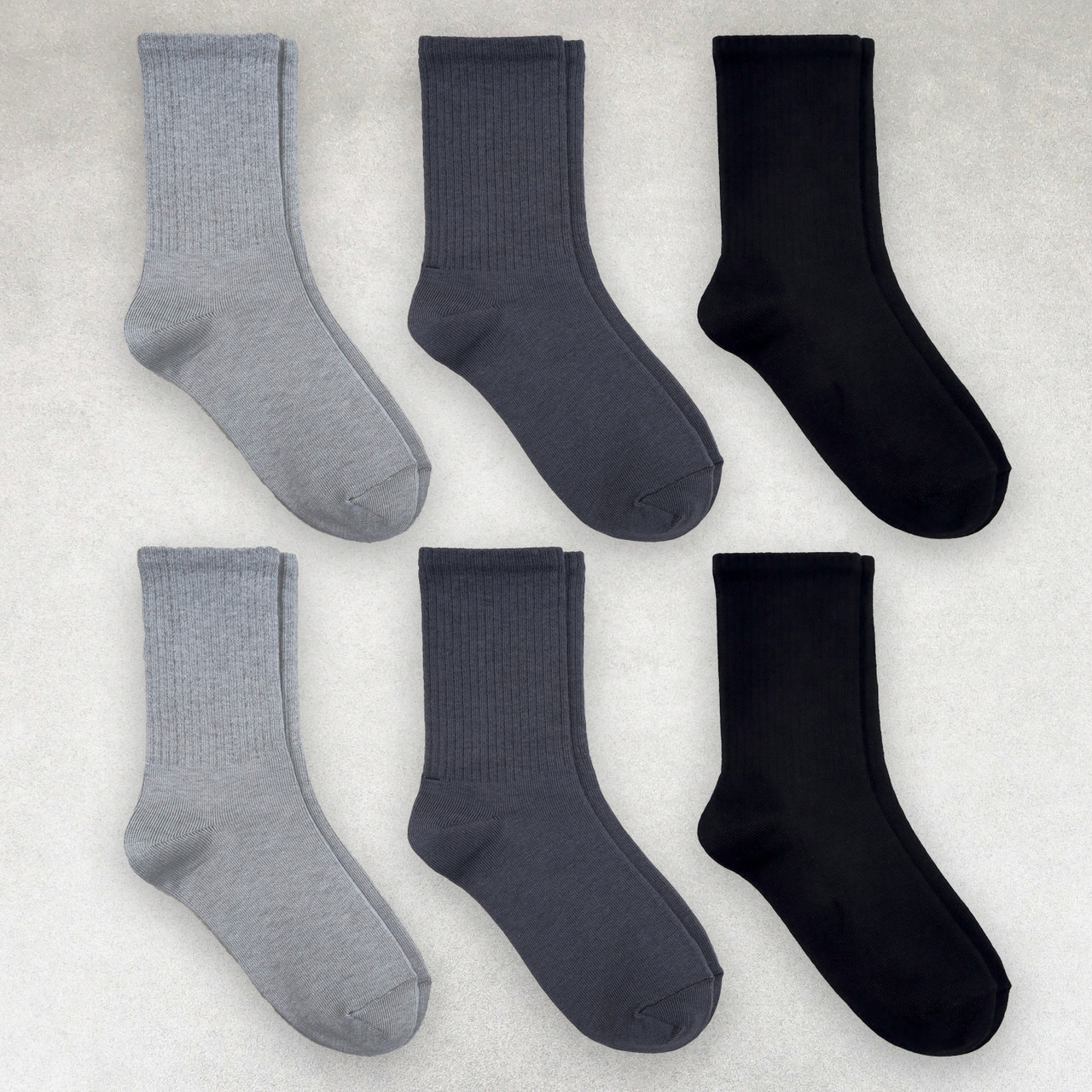 Шкарпетки жіночі 6 пар (набір) базових кольорів з високою резинкою бавовна преміум сегмент розмір 35-38, фото 1