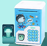Дитяча електронна скарбничка сейф Банк, скарбничка для дітей зі звуковими ефектами, фото 4