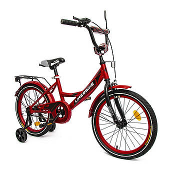 Велосипед двоколісний дитячий (колеса 18", сталева рама, дзвінок, складання 75%) Like2bike Sky 241804 Червоний