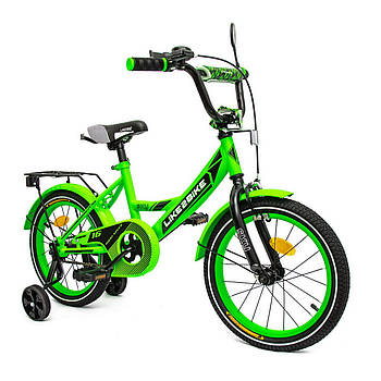 Велосипед двоколісний дитячий (колеса 16", сталева рама, дзвінок, складання 75%) Like2bike Sky 241603 Зелений