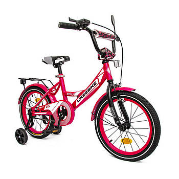 Велосипед двоколісний дитячий (колеса 16", сталева рама, дзвінок, складання 75%) Like2bike Sky 241601 Рожевий