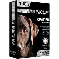 Unicum premium - краплі для собак 4-10кг проти бліх та кліщів на холку