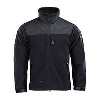 Флисовая куртка M-TAC ALPHA MICROFLEECE GEN.II BLACK,тактическая армейская флисовая черная кофта м-так 3XL