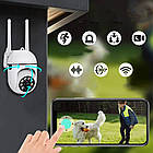 Вулична камера NJ PRO IP360 + Подарунок Підсилювач сигналу Wi-Fi / Бездротова WIFI камера з датчиком руху, фото 9