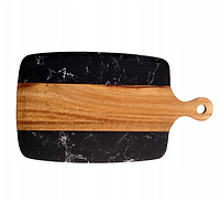 Доска кухонная деревянная для нарезки и сервировки Kamille прямоугольная с ручкой сервировочная для подачи AMA
