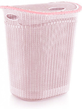 Кошик для білизни PlastArt Євров'язка 52 л LA-150 рожевий, фото 1