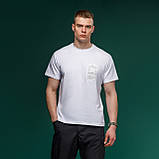 Футболка Basic Military T-Shirt. HMMWV. Cotton, білий з принтом. Розмір S, фото 2