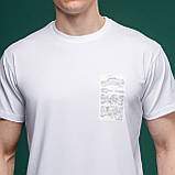 Футболка Basic Military T-Shirt. HMMWV. Cotton, білий з принтом. Розмір S, фото 3