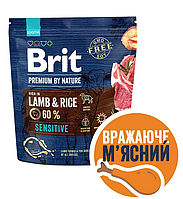 Brit Premium Sensitive Lamb 1кг корм для собак з чутливим травленням (ягня)