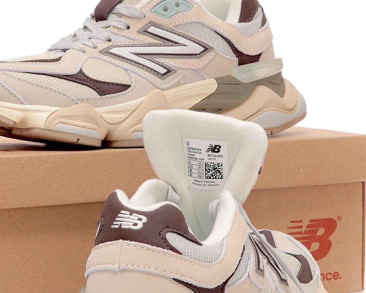 Жіночі кросівки New Balance 9060 Beige Brown Бежеві Взуття Нью Баланс 9060 текстиль шкіра демісезон