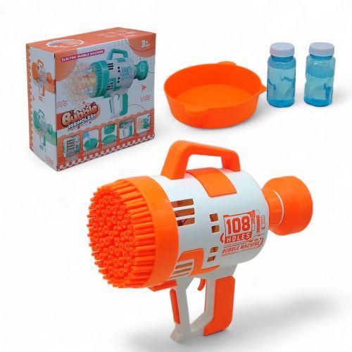 Бластер для мильних бульбашок "Bubble Gun", помаранчевий, фото 1