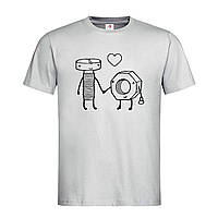 Светло-серая мужская/унисекс футболка Гвинтик и гайка (31-6-12-світло-сірий меланж)