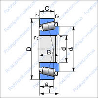 6-127509A (34 ПЗ® ) подшипник радиально-упорный роликовый конический