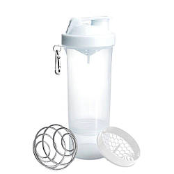 Шейкер спортивний SmartShake Slim 500ml Pure White