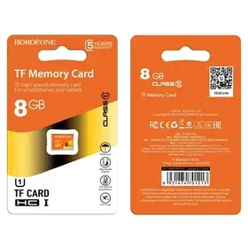 Карта пам'яті Borofone MicroSD 8Gb 10 Class без адаптера