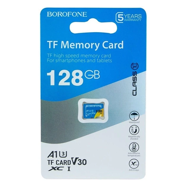 Карта пам'яті Borofone MicroSD 128Gb 10 Class без адаптера