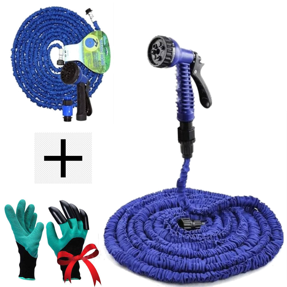 Шланг для поливу 30 м / 100 ft, Magic Hose + Подарунок Садові рукавички / Шланг поливальний з розпилювачем