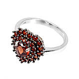Кільце. Натуральний гранат. Срібло 925., фото 3