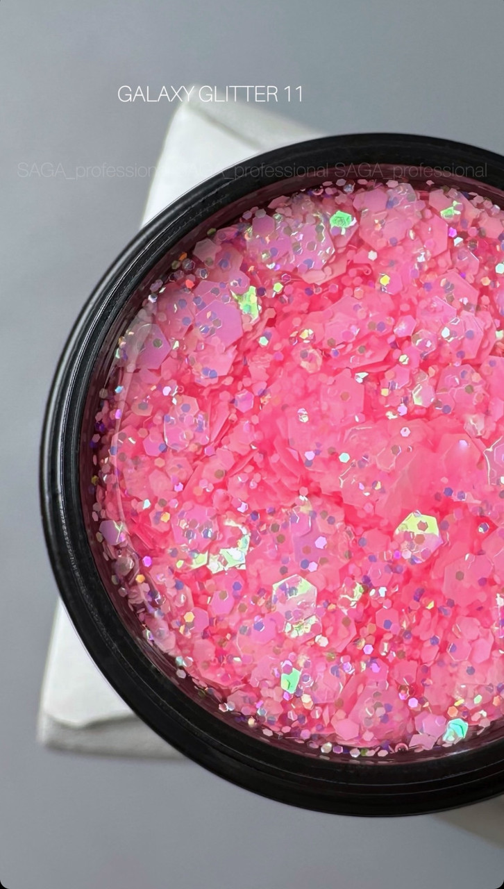 Saga Professional Гель для дизайну GALAXY Glitter №11, 8 мл