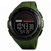 Мужские спортивные наручные часы Skmei 1405 Solar на солнечной батарее Зеленый