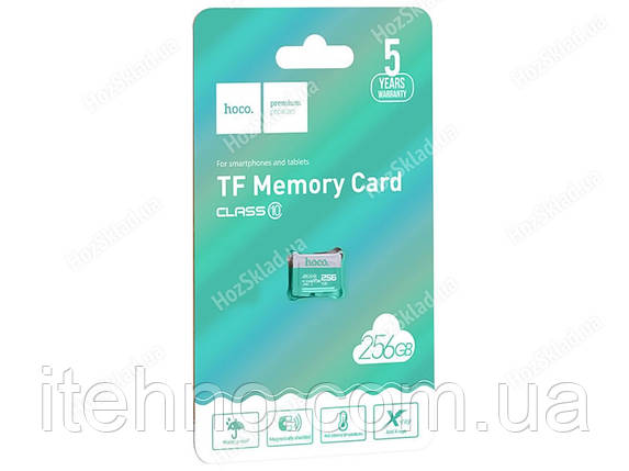 Карта пам'яті MicroSD Hoco 256GB без адаптера, фото 1