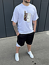 Футболка чоловіча біла НК кофі розмір S, M, L, XL, фото 5