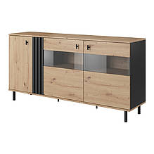 Комод з вітриною в вітальню з ЛДСП та МДФ 3D2W/165 Madis (Kadis) Perfect Home