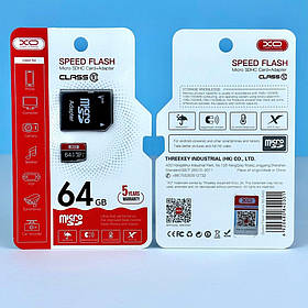 Карта пам'яті XO High level 64Gb 10 Class с адаптером SD