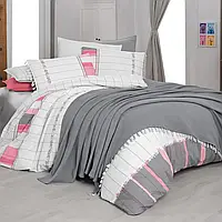 Комплект постельного белья с покрывалом в LUXE ЕВРО размера EVA CARLO Gri , SAREV