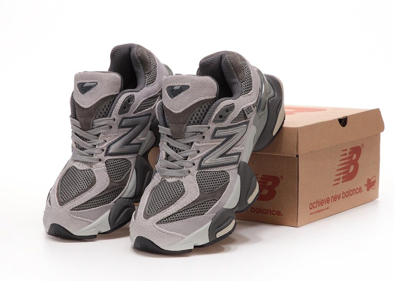 Жіночі кросівки New Balance 9060 Grey Сірі Взуття Нью Баланс 9060 замша текстиль демісезон
