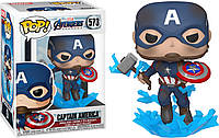 Фигурка Funko Pop Captain America Broken Shield and Mjolnir Капитан Америка c молотом Мьёльнир 10см CA 573