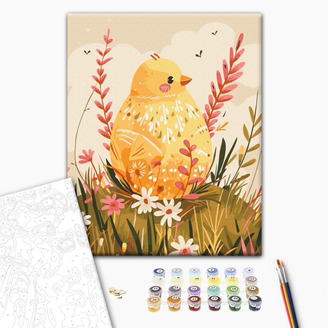 Картина за номерами обкладинка Квіткове гніздечко 30х40 см