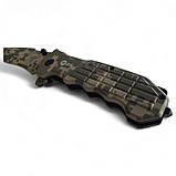 Туристичний складний ніж K25 Albainox в чохлі піксель сірий (19220), фото 7