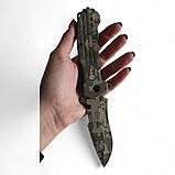 Туристичний складний ніж K25 Albainox в чохлі піксель сірий (19220), фото 5