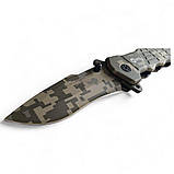 Туристичний складний ніж K25 Albainox в чохлі піксель сірий (19220), фото 8