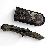 Туристичний складний ніж K25 Albainox в чохлі піксель сірий (19220), фото 10