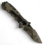 Туристичний складний ніж K25 Albainox в чохлі піксель сірий (19220), фото 2