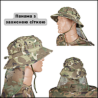 Армейская панамка камуфляжная, панама мультикам со шнуром полевая тактическая рип-стоп, панама армия